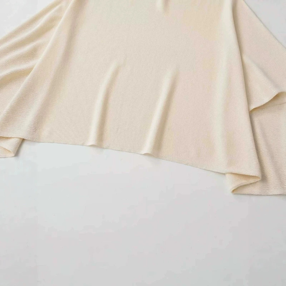 ZARA Fall Simple Versatile Long Sleeve Boat Neck Knit Top - Picture 3 of 4